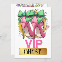 Invitation de luxe pour les invités de Talons haut