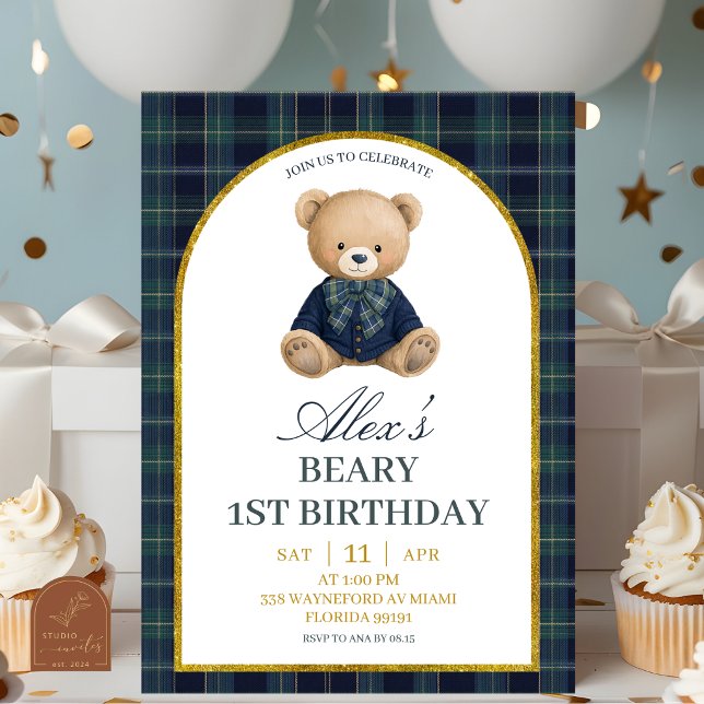 Invitation de luxe préparatoire pour le 1er annive (Créateur téléchargé)