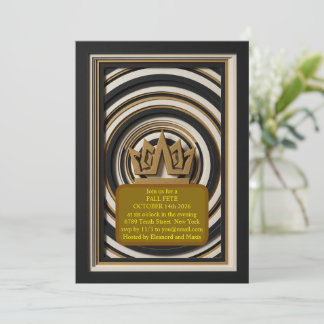 Invitation de luxe VIP en or 3D stratifié