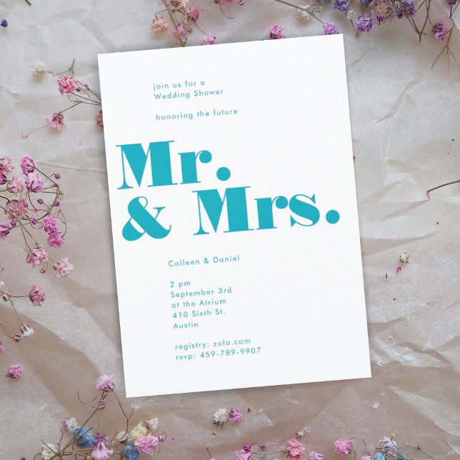 Invitation de M. et Mme Wedding shower (Créateur téléchargé)