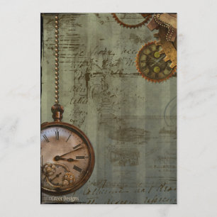 Invitation de machine à temps Steampunk