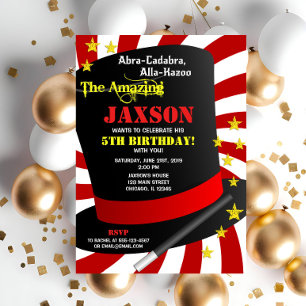 Invitation de magicien d'anniversaire de partie de