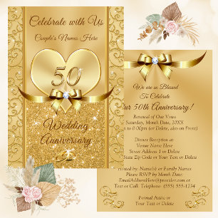 Invitation De magnifiques Invitations, Anniversaires Mariages