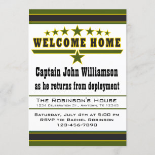 Invitation de maison d'accueil de soldat d'armée