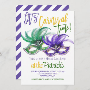 Invitation de Mardi Gras