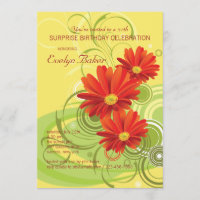 Invitation de marguerites de Gerbera