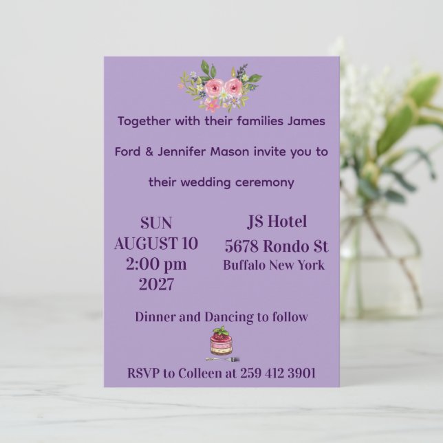 Invitation de mariage (Debout devant)