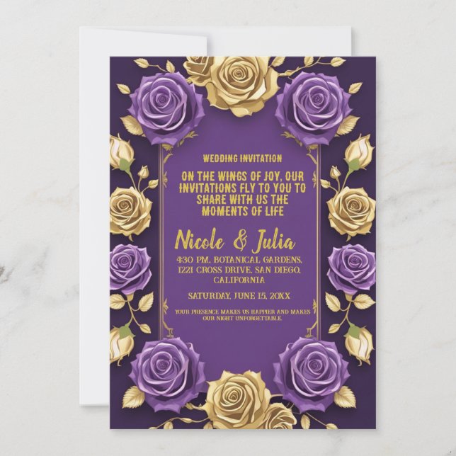 Invitation de mariage (Devant)