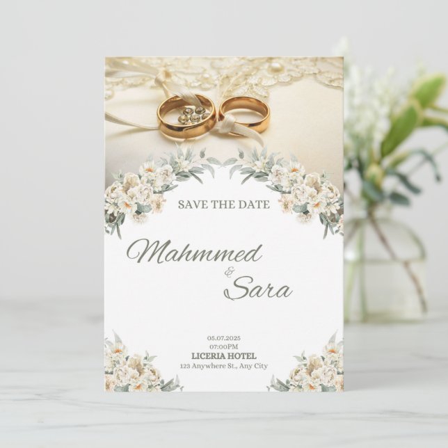 Invitation de mariage (Debout devant)