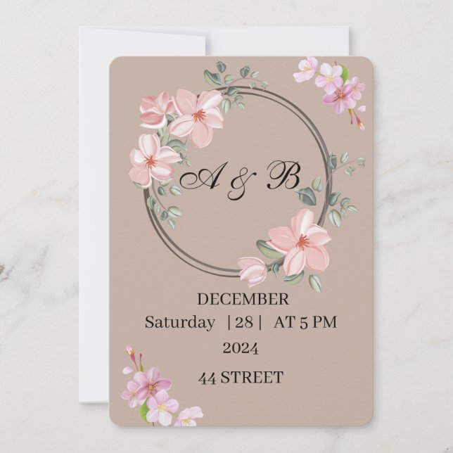 Invitation de mariage (Devant)