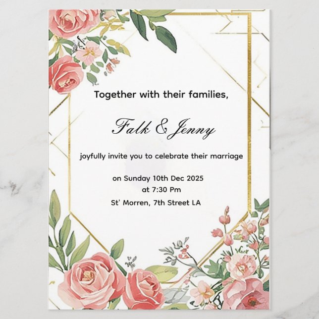 Invitation de mariage (Devant)