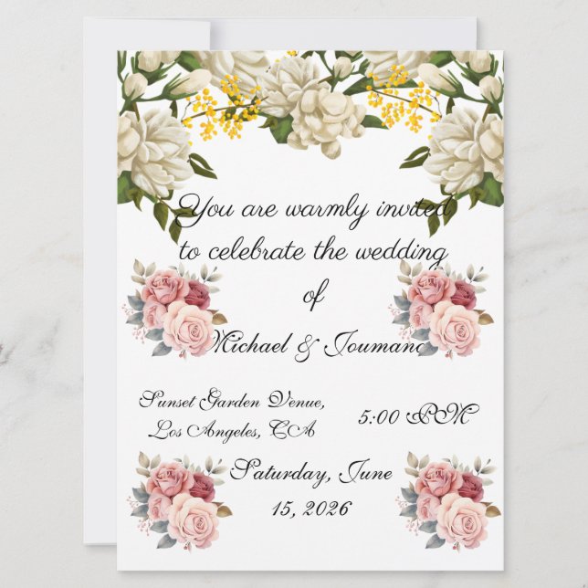 Invitation de mariage (Devant)