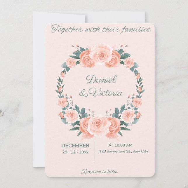 Invitation de mariage (Devant)