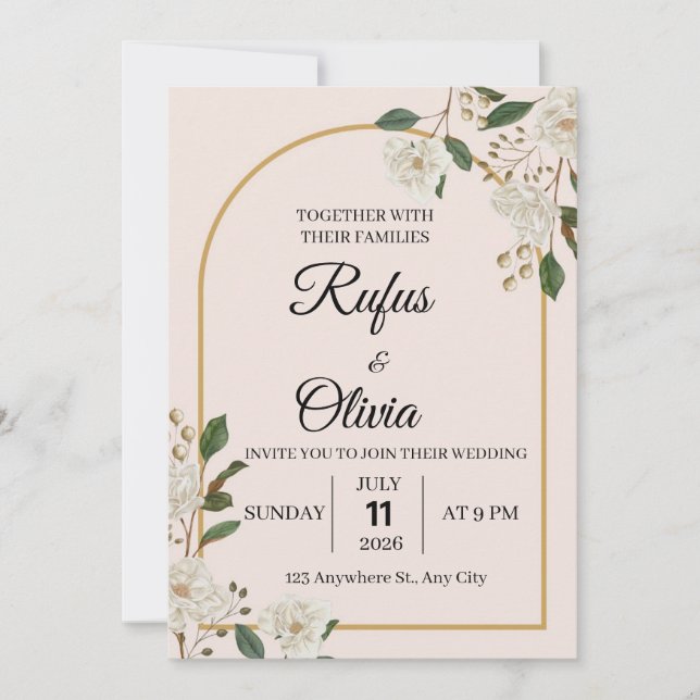 Invitation de mariage  (Devant)