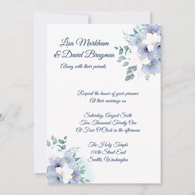 Invitation de mariage (Devant)
