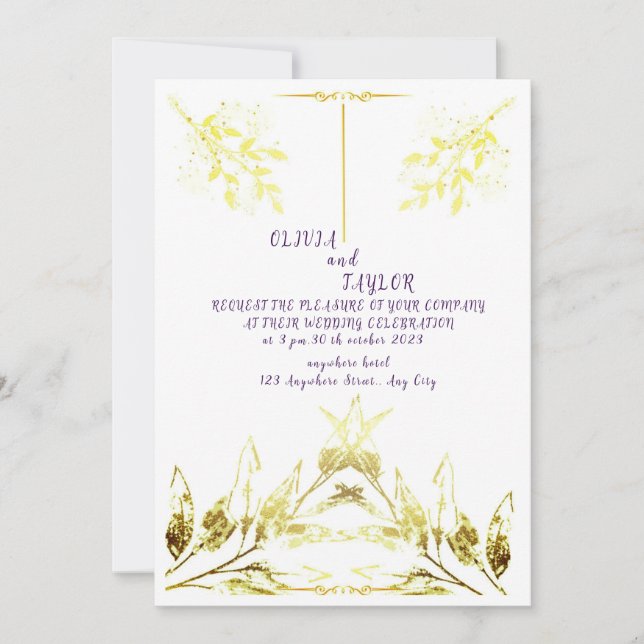 Invitation de mariage (Devant)