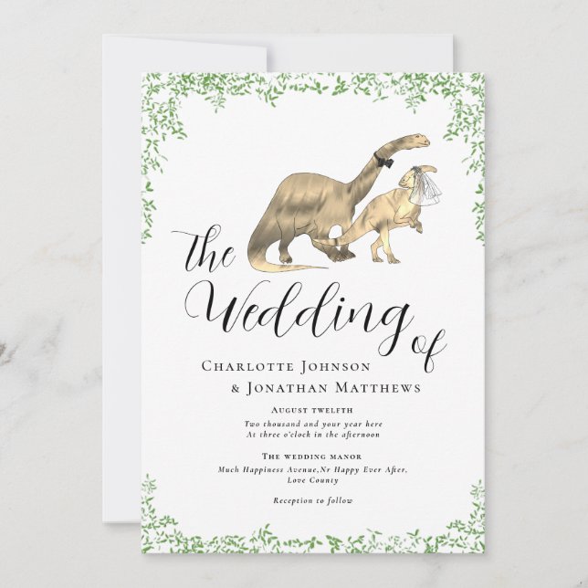 Invitation de mariage à code QR sur le thème des d (Devant)