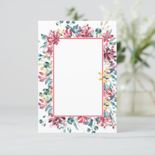 Invitation de mariage à fleurs vives et budget vie