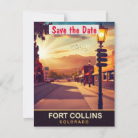 Invitation de mariage à Fort Collins Colorado Old