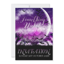 Invitation de mariage à la Lune Amour Halloween Am