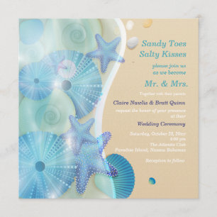 Invitation de mariage à la plage