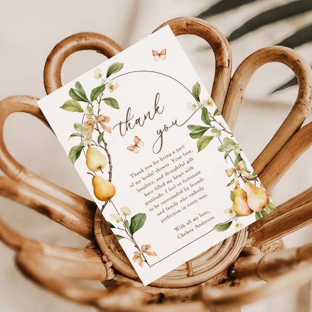 Invitation de mariage à la poire parfaite aquarell (Créateur téléchargé)