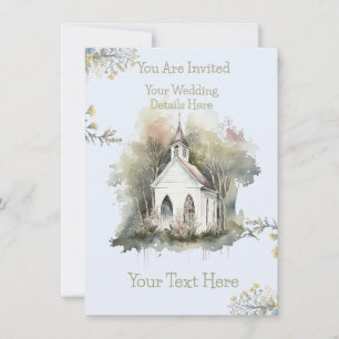 Invitation de mariage à l'église