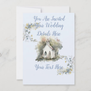 Invitation de mariage à l'église 