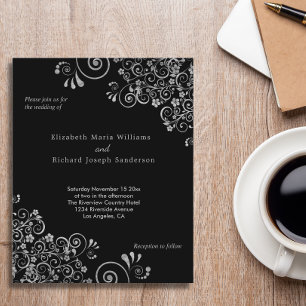 Invitation de mariage à motifs tourbillonnants arg
