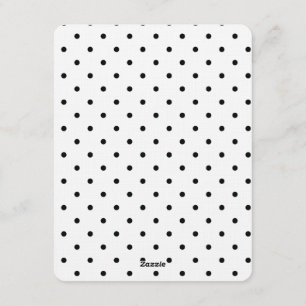 Invitation de mariage à pois noirs et blancs