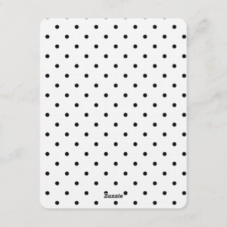Invitation de mariage à pois noirs et blancs