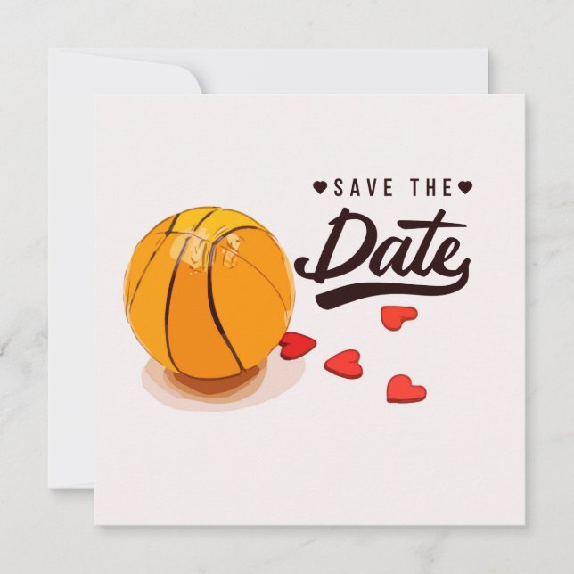 Invitation de mariage à sauver la date Basketball  (Devant)