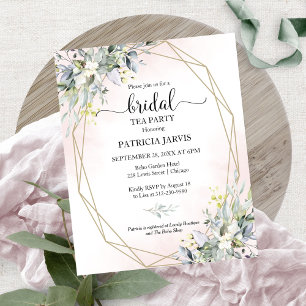 Invitation de mariage à thé au budget Eucalyptus