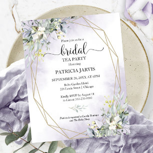 Invitation de mariage à thé au budget Eucalyptus