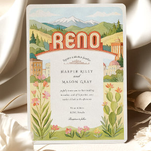 Invitation de mariage à vue sur la montagne de REN