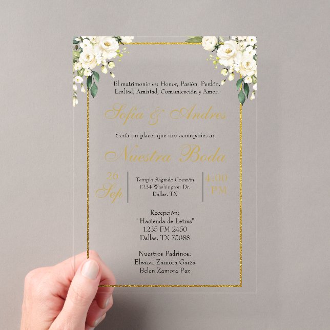invitation de mariage acrylique (In situ (ordinateur de poche))