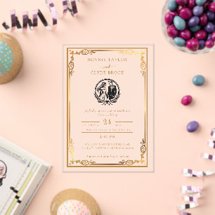 Invitation de mariage acrylique avec votre moment