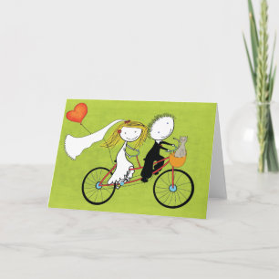 Invitation de mariage amusante pour les cyclistes 