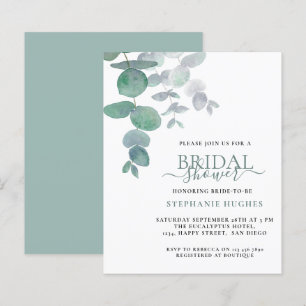 Invitation de mariage aquarelle éucalyptus à petit