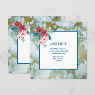 Invitation de mariage aquarelle fleurs informelle