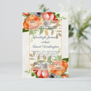 Invitation de mariage aquarelle florale Budget