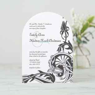 Invitation de mariage Art Déco