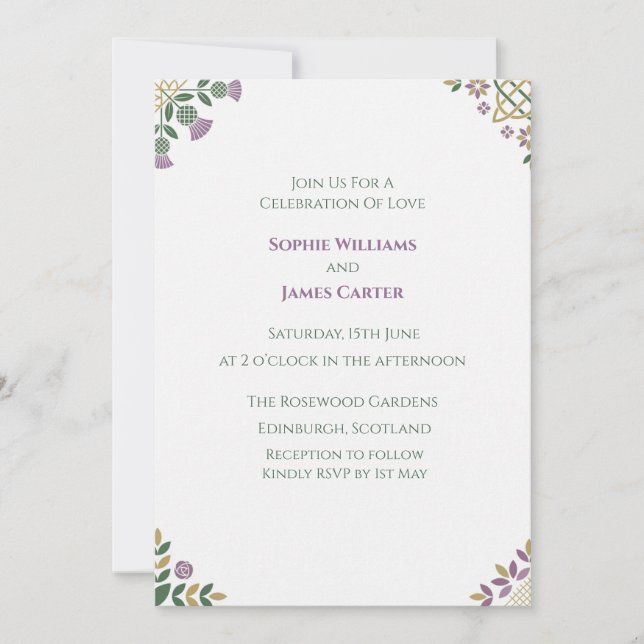 Invitation de mariage Art Déco argentée (Devant)