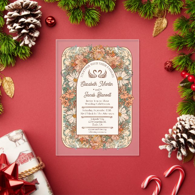 Invitation de mariage Art Nouveau (Insitu (vacances))