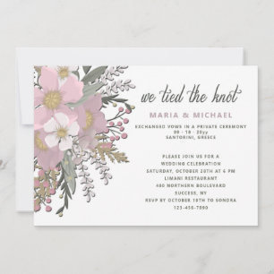 Invitation de mariage au Cornouiller rose