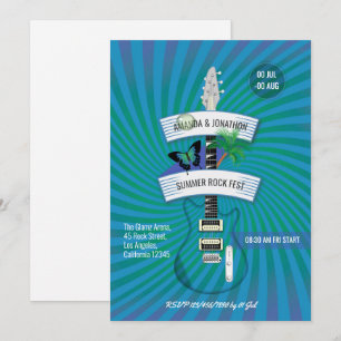 Invitation de mariage au Festival de Rock d'Été