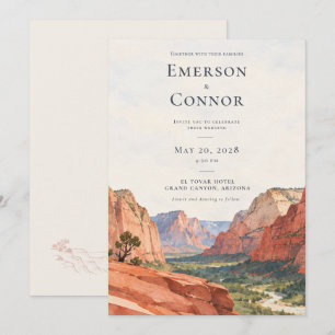 Invitation de mariage au Grand Canyon National Par