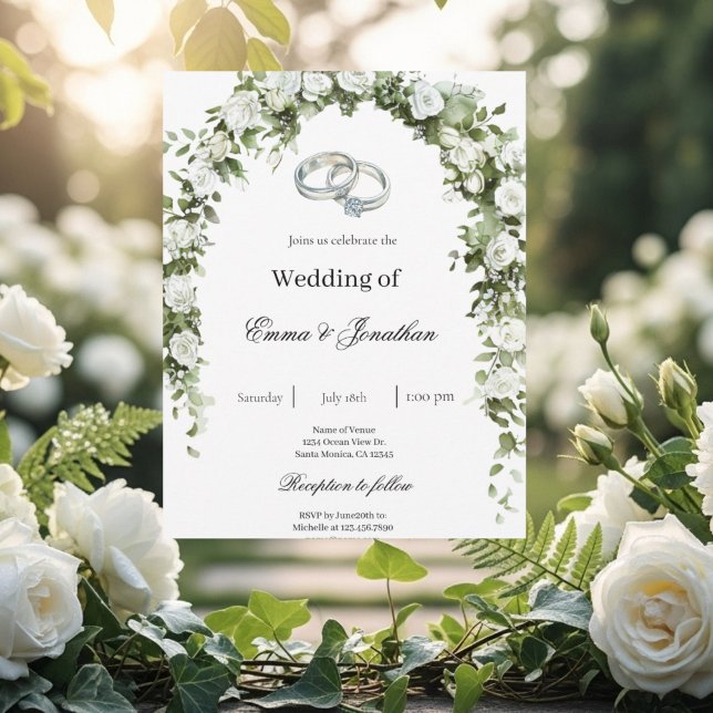 Invitation de mariage au jardin botanique avec ann (Créateur téléchargé)