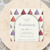 Invitation de mariage au jardin de cocktail robe