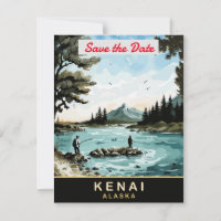 Invitation de mariage au lac de montagne Kenai Ala